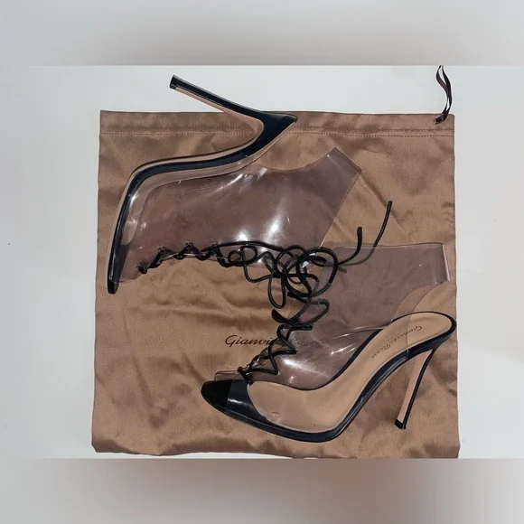 GIANVITO ROSSI Helmut PVC & Leather Lace-up Bootie